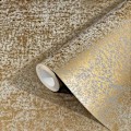 Miniatyrbild 2 av 5: Smidig tvättbar non-woven tapet taupe guld koppar 10,0x0,53 m högkvalitativt utförande