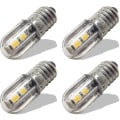 Miniatyrbillede 1 af 4: E10 LED-pære 220v 230v AC energibesparende LED-indikatorlys 8mm skruebase 3030 4smd LED-chipsets opgraderet pære, varm hvid (4 pakke) --(WR)