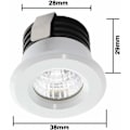 Miniatyrbild 2 av 5: Set med 4 mini LED-infällda spotlights 3W varmvit, mini LED-spotlights för skyltfönster, identifiering