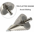 Miniatyrbillede 5 af 5: HSS Trin Drill Bit Spiral Konisk Forsænkning til 6-60mm Mejselboring