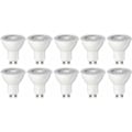 Pikkukuva 1 / 4: 10 LED-spottilampun sarja GU10 5W (vastaa 50 W) Lämmin valkoinen Ei himmennettävissä [Energiatehokkuusluokka F], GU.B/good