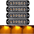 Miniatyrbild 1 av 5: Varningsljus för fordon, lastbilsljus, stroboskopljus, 6 vattentäta LED-toppar