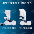 Pikkukuva 5 / 5: Polaris 180/280 -allaspuhdistajan muoviset pyörän ruuvit, joissa ylimääräiset aluslevyt, 6 kpl varaosia C55 C-55 -allaspuhdistajaan, valkoinen