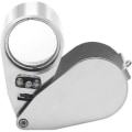 Miniatyrbilde 1 av 5: 40X Juveler Lupe Foldbar Lommelupe Belysende Forstørrelsesglass med LED-lys og UV-lampe, Egnet for lesing Studie Avis
