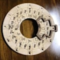Miniatyrbillede 5 af 5: Træmelodi-værktøj, cirkelformet træhjul og musikalsk undervisningsværktøj, akkordhjul til musikere