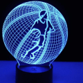 Miniatyrbillede 1 af 5: 3D Illusion Natlampe LED Natlampe Spiller Basketball med 7 Lysfarver til Hjemmeindretning Dribbling Lampe Fantastisk Visualisering Optisk Illusion