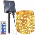 Miniatyrbillede 1 af 5: 30m 300 LED Solcelled Udendørs Lyskæde Fjernbetjening med 8 Lys
