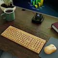 Miniatyrbild 8 av 8: Trådlöst tangentbord och mus i bambu - naturligt, handgjort,