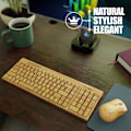 Miniatyrbild 2 av 8: Trådlöst tangentbord och mus i bambu - naturligt, handgjort,