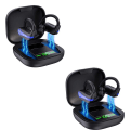 Miniatyrbilde 1 av 5: To par med in-ear Bluetooth-støydempende hodetelefoner