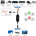 Miniatyrbilde 3 av 8: HDMI til RCA-kabel, HDMI til RCA-konverter, AV 3RCA CVBS Composite til 1080P