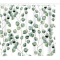 Miniatyrbillede 1 af 5: Bruseforhæng Polyesterstof Vandtæt Bruseforhæng Grønt Rundt Blad 180 * 180 Størrelse