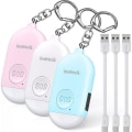 Miniatyrbillede 1 af 5: Genopladelig Anti-Aggressions Lommealarm - Sikkerhed med LED-lys - Sæt med 3