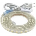 Miniatyrbilde 1 av 5: 3M LED-stripe, svært lys 220v LED-stripe med bryter, 5050 IP65 vanntett, varm hvit
