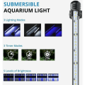 Miniatyrbillede 2 af 5: LED-akvarielampe med timerfunktion, nedsænkelig hvidt og blåt lys, justerbar belysning til akvarium, 4W, 230 LM