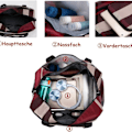 Miniatyrbilde 3 av 3: Sportsbag for kvinner, Reisebag, Foldbar håndbagasje, Weekendbag, Vanntett