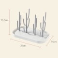 Miniatyrbilde 2 av 5: Plassbesparende arbeidsbenk for tørkestativ for babyflasker, babygrå
