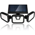 Miniatyrbilde 1 av 5: LED Solar Spotlight, 70 LED 3 Head Outdoor Light Motion Sensor, Lumens Outdoor Solar Spotlight, IP67 Varm Gul Utendørs Solar Light Hage, Inngang