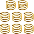 Miniatyrbillede 1 af 5: Guld servietringe 8 stk servietringe servietholder servietringe un