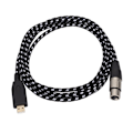 Miniatyrbild 3 av 8: USB-mikrofonkabel, USB till XLR-hona, 3-stiftskabel för