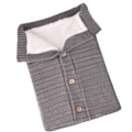 Miniatyrbild 3 av 7: Babysockså stickad babysvadd filt swaddle barnvagn sovsäck