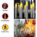 Miniatyrbillede 4 af 5: Sæt med 12 LED-spidslys, flammefri bordlys, batteridrevne Harry Potter-lys til mors dags-gave, fest, bryllup, kirkedekorationer