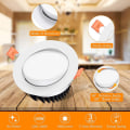 Miniatyrbild 3 av 5: LED-downlight 12W varmvit 3000K infälld belysning 40° justerbar LED-takmontering