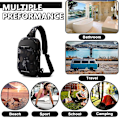 Miniatyrbild 5 av 5: Herr Crossbody Bag Multifunktionell Vattentät Ryggsäck Utomhus Axelväska