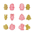 Miniatyrbillede 1 af 5: Juleform Cutter Mold Sæt 6 Stykke Mønster Køkken Diy Bageform Til Kiks Kager Fondant Kager