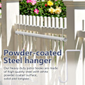 Miniatyrbilde 2 av 5: Vinyl Gjerde Hanger, Dekk Hanger, Pulverlakkert Stålgjerde Hanger for Hengende Planter, Blomsterpotter, Lamper, Bassengverktøy