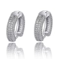 Miniatyrbillede 1 af 5:  Runde Øreringe Iced Out Micro Pave Cubic Zirconia Bling Bling Øreringe Hip Hop Mode Smykker Gave til Kvinder