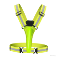 Miniatyrbillede 2 af 5: Rockible LED Refleksvest Justerbar Genopladelig Dobbeltsidet LED-Strimler Lysende Refleksbånd til Natvandring Vandreture Motorcykel - GUL