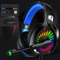 Miniatyrbilde 2 av 4: Gaming Headset Computer Gaming Headset RGB Lys Mikrofon USB Multifunksjon