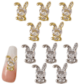 Miniatyrbild 1 av 5: Nageldekoration Set, Legering, 10 st, Modeller A, Guld/silver