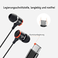 Miniatyrbild 5 av 5: Typ-C-hörlurar, USB-hörlurar med HiFi-stereo och mikrofon
