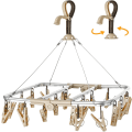 Miniatyrbild 1 av 5: Sock Drying Rack 20 Pegs Anti-Rust Sock Dryer Sock Drying Rack Under Clothes