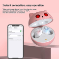 Miniatyrbilde 4 av 5: Bluetooth-headset med katteører, stereo, over-ear, gaming, bass, støjreducerende, med mikrofon, til børn og piger