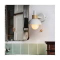 Miniatyrbillede 3 af 5: Stue Stue Veranda Ganglampe Nordisk Minimalistisk Moderne Soveværelse Sengelampe Macaron Væglampe(hvid)