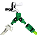 Miniatyrbilde 1 av 5: 2-veis hageslange splitter splitter kranadapter med Y-splitter 1/2 og 3/4 tommers slangekobling 2 stykker