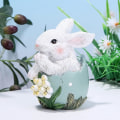Miniatyrbilde 4 av 4: Egg Resin Statue Resin Craft Modern Statue Easter Sculpture Ornament Home Garden Study Ornament(bl_h