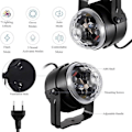 Miniatyrbilde 4 av 5: LED-partylampe discokule musikkstyrt med 7 farger 360° roterbar