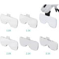 Miniatyrbillede 3 af 4: Forstørrelsesglas 2 LED-lys 5 forstørrelsesglas Forstørrelsesglas justerbare, udskiftelige, 1.0x, 1.5x, 2.0