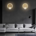 Miniatyrbillede 3 af 5: Pieces Indendørs Væglampe LED Rund Væglampe, Moderne Væglampe til Soveværelse Stue Trappe Korridor, 780 Lumen, Varm Hvid 2900-3200K, Hvid