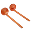 Miniatyrbillede 4 af 7: Træsuppe Ske Pasta Si Colander Sæt Bestik Bestik