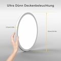 Miniatyrbillede 3 af 4: Dæmpbar LED-loftslampe 24W 2200LM Rund loftslampe med fjernbetjening Justerbar