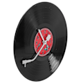 Miniatyrbillede 4 af 5: Retro ultra-stille ur, vinylplade vægur, cafe bar dekoration