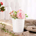 Miniatyrbild 4 av 5: Set med 4 Shabby Style Hängande Blomkrukor Metall Hängande Växtkrukor med krok