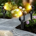 Miniatyrbillede 4 af 5: Sæt med 6 LED-haveprojektører med jordspyd, havebelysning med IP65 vandtæt stik, varm hvid