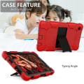 Miniatyrbilde 4 av 5: For Samsung Galaxy Tab A7 Lite 8.7-tommers Dual Color Silikon + Pc Tablet Etui Kickstand Støtsikkert Beskyttende Deksel