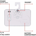 Miniatyrbild 3 av 5: 3X Kylskåpstermometer Digital Termometer Frys Termometer Kylskåp Rum Wa